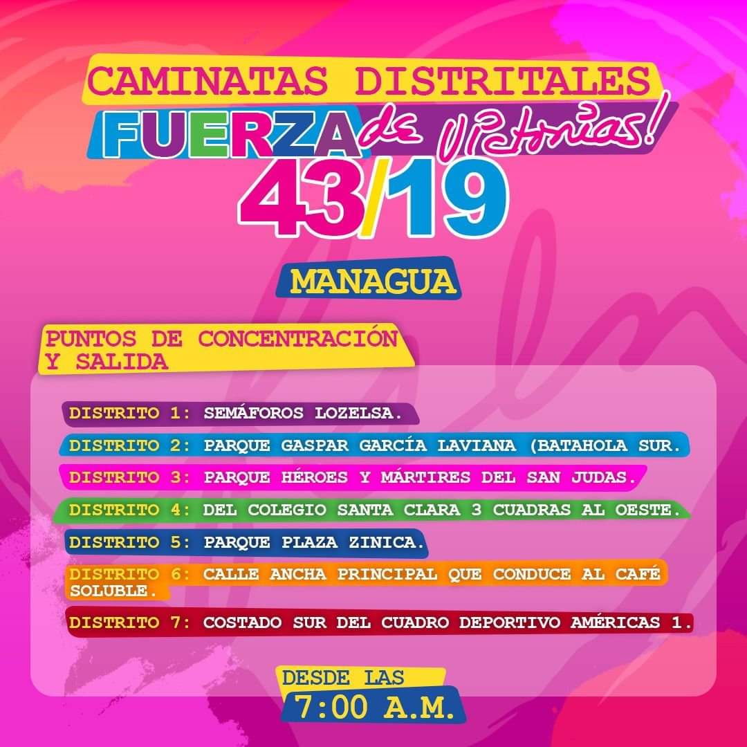 Con Alegría, algarabía este 19 de Julio celebramos con amor otro 43 veces 19
@01_chepecruz <a href="/adela_eleonor/">Adela-Eleonor 🇳🇮❤️🖤</a>
#4319FuerzaDeVictorias
#4319SandinoVive
#UveRenéNuñezTéllez
