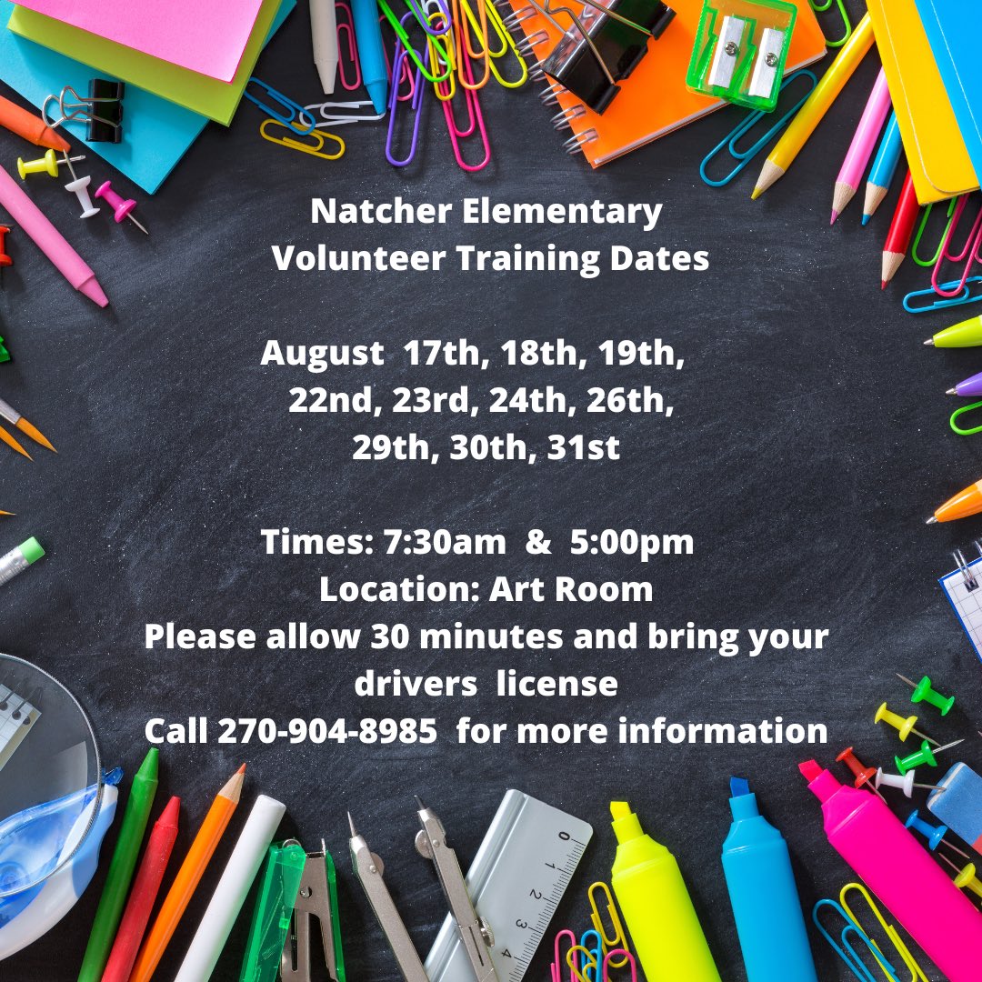 Anyone wanting to volunteer must attend the yearly volunteer training.