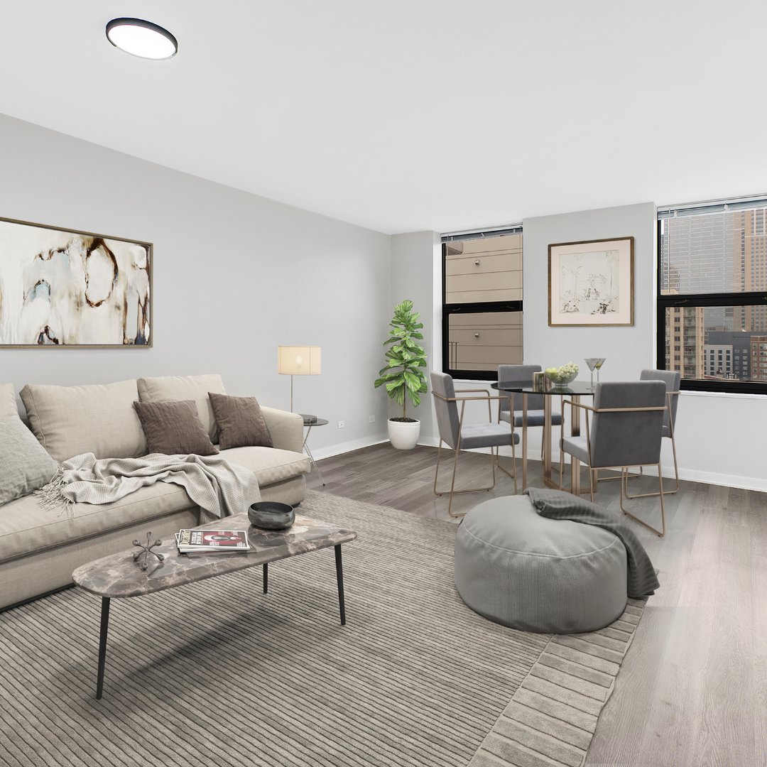 Featuring studio, one, two, and three bedrooms with spacious floor plans, well-appointed living rooms, large walk-in closets, central heat and air, and stunning city views.

#west77apts #lpcmidwest #lpcyoubelonghere #lovewhereyoulive #rivernorthapartments #chicagoskyline...