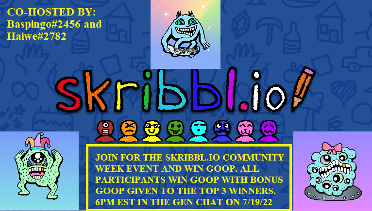 BaspingoRising's tweet photo. Join the @illogics discord tomorrow for a chance to win some $GOOP to spend on the illogics WL market in the first ever community event week! 7/19/22 is day 1 and there are events scheduled for 3pm and 6pm EST. I'm co-hosting the https://t.co/ZDhK3IrXF9 at 6 so don't miss it! https://t.co/fXtdPkCufd