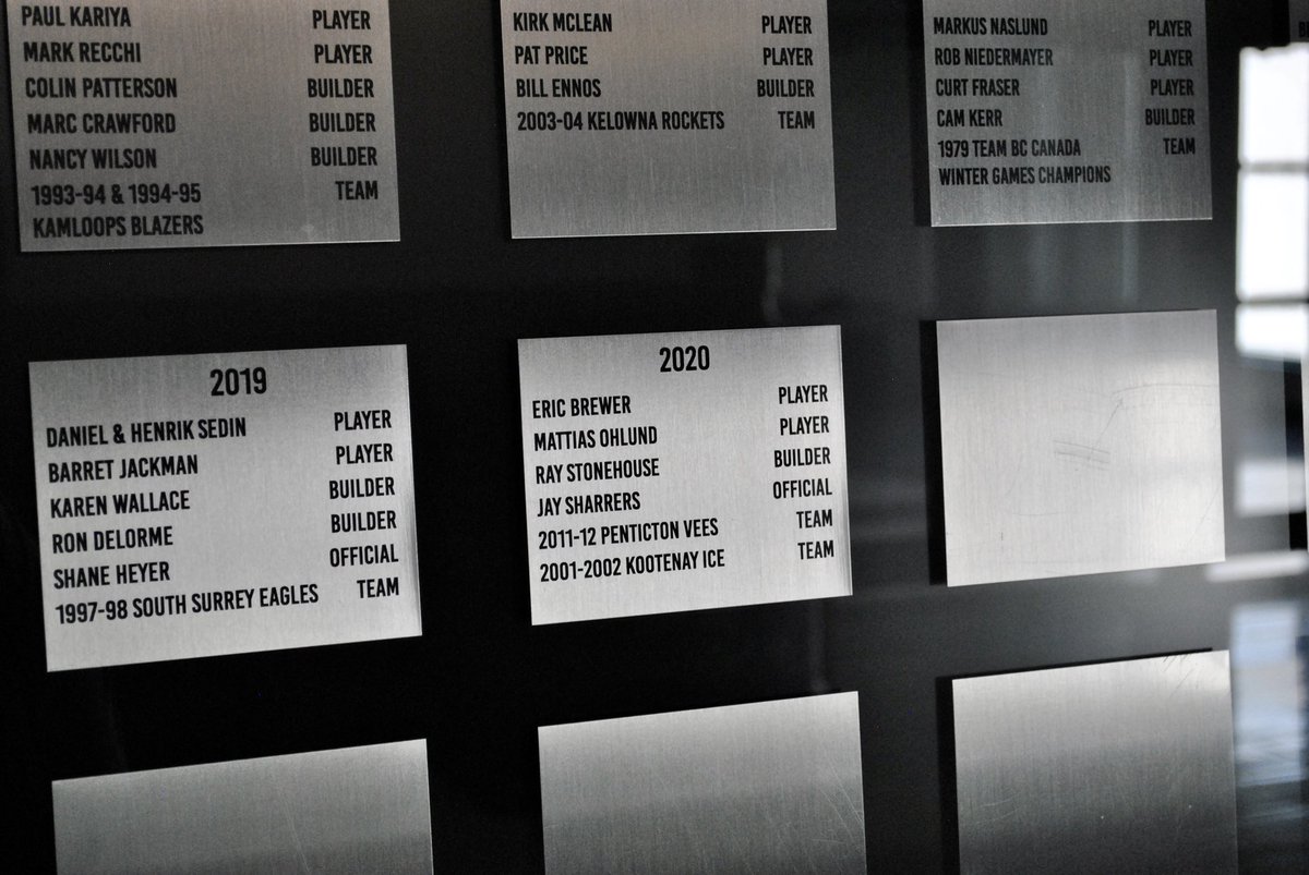 SOEC's tweet photo. Soon, this hall will add another banner to an impressive list of inductees!
THIS FRIDAY the 2020 class of the @BCHHoF will be inducted right here at the SOEC, highlighted by the 2011/12 @PentictonVees!
The gala gets underway at 5 PM!
🎟 | https://t.co/YPpotJOSgC
#BCHHOF https://t.co/7JpxZBP8Iz