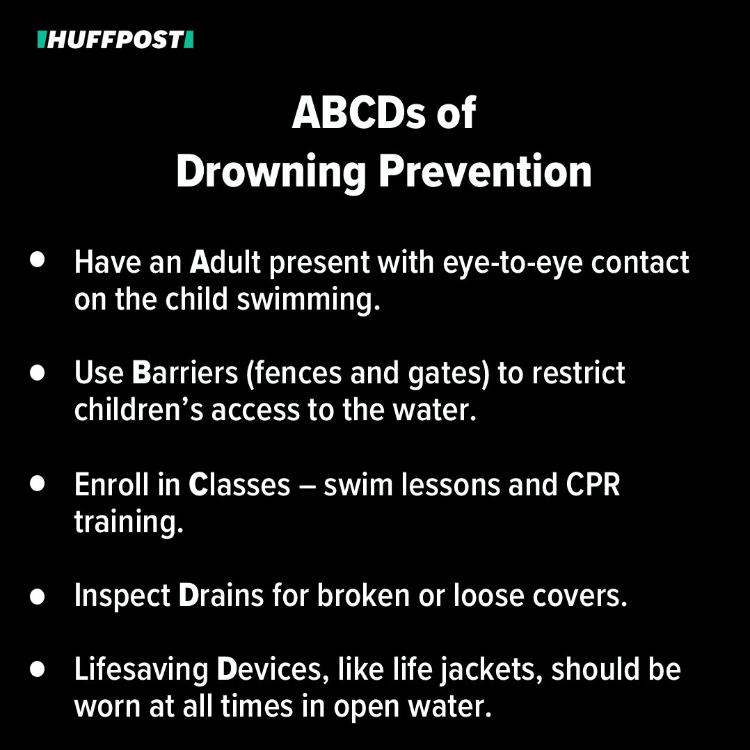 HuffPost's tweet image. Now, parents often turn to Cohn and often ask how they can learn from Zachary’s loss. She shares easy-to-remember lifesaving tools, like the ABCDs of drowning prevention 👇
huffpost.com/entry/drowning…