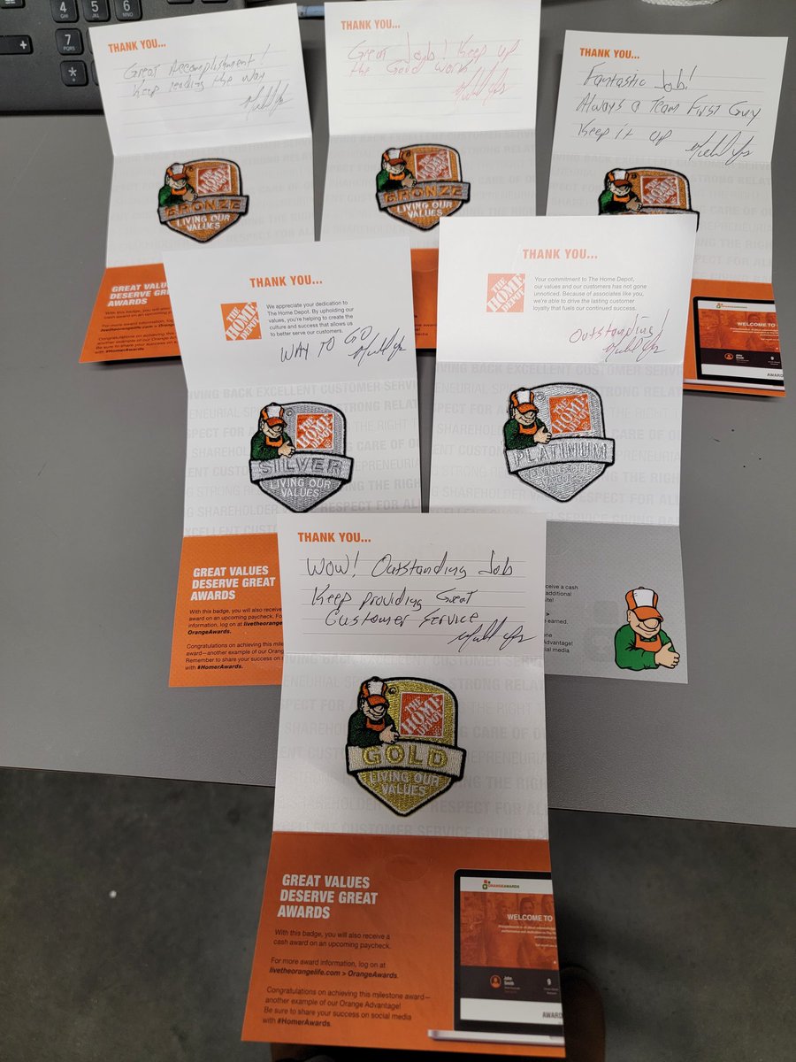 Love seeing all the recognition milestones come in... and just enough to build the inverted pyramid.  Great job team