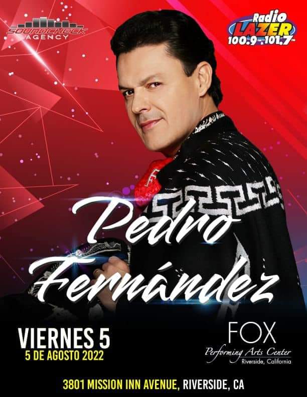 ¡Abusadas mamacitas que ya llegó su Aventurero chiquititas! No se pueden  perder esta gran velada llena de baile, carisma y talento junto a nuestro <a href="/pedro_fer/">Pedro Fernández</a> este 5 de Agosto en Riverside, CA. ❤✨✨❤