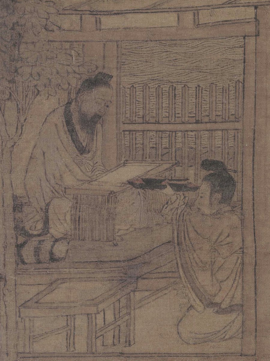 woodsidesusan2's tweet image. Lofty Scholar, details from a refined tenth century Chinese landscape painting at Palace Museum.