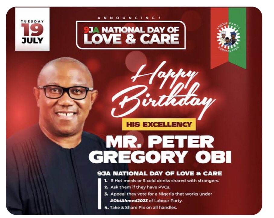 Happy birthday H.E . Peter Obi; you are a role model to many of us ;May God s love and grace always be with you 