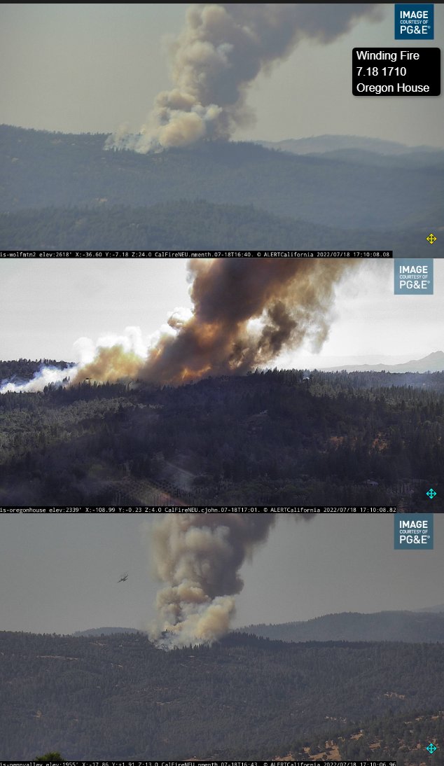stacey_hb_'s tweet photo. 7.18 1710 #Windingfire in #yubaco #oregonhouse is at dangerous to critical ROS. Seeing 2 spots out ahead as well. Flames visible on cams https://t.co/aA80xVOUmr