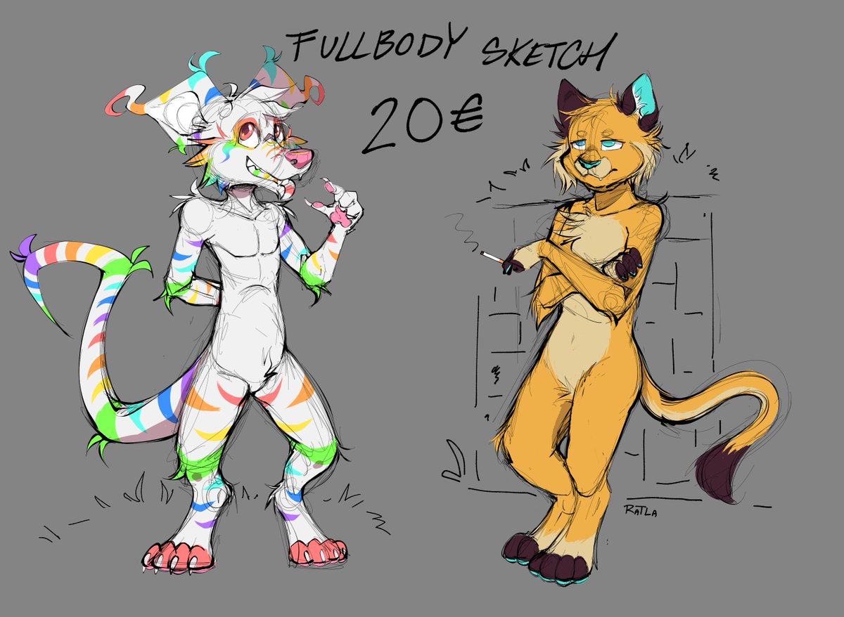 I am reopening all of my YCHs + offering flat colored sketches for 20 eur, I have to make up some funds again because it seems every single thing in czech republic got +20% more expensive including groceries, gas and probably rent too x) what a time to be alive
