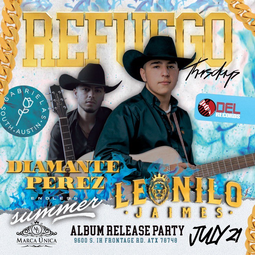 Este Jueves in Austin Tx. at Gabriella’s! 
<a href="/marca_unica/">Marca Única 👑</a> <a href="/delrecords/">DEL Records</a>