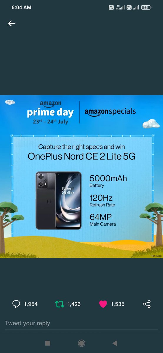 Aasthasingh2003's tweet photo. @amazonIN Here is my perfect screenshot..

 #OnePlusNordCE2Lite5GOnAmazonPrimeDay #AmazonSpecials 
@amazonIN 
Join
@AjaySin83562005 
@Savitasingh1982 
@Santoshk_rsingh 
@Sneeha_ 
@mysterioussu https://t.co/rkj85qbt3O