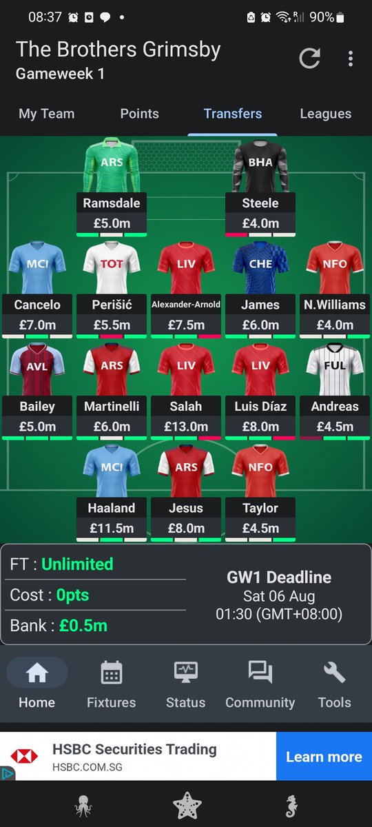 FplMariner's tweet photo. Last #beachdraft before going back to ๐ธ๐ฌ. #FPL
Back to Haaland
0.5 itbโ
๏ธ
Ramsdale ๐ฅ
I.o mendy
5/5 Top Def covered โ
๏ธ
Spurs Att ๐คฏ
11th player routinely from Bailey, Pereira, Williams๐ค https://t.co/pxzJvLSNQ4