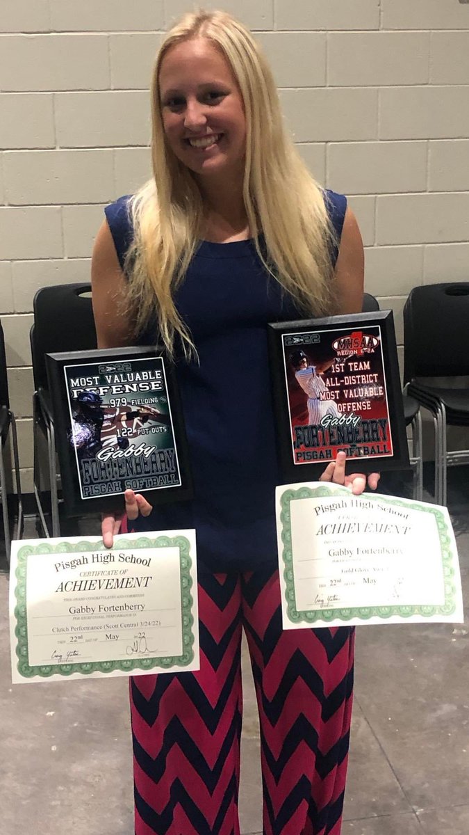 UNCOMMITTED 23’ Player Spotlight:
Player Name: Gabby Fortenberry 
High School: Pisgah HS
Position: C/IF    GPA: 3.8     ACT: 18
Cell: 601-927-8015
Email: rampaget3n@icloud.com
HS Awards Include:
1st Team 2A All-District MVP
Pisgah Most Valuable Defense <a href="/GabbyFortenber1/">Gabby Fortenberry</a>