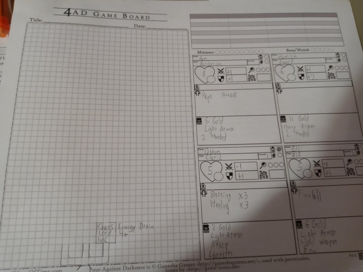 webbard's tweet photo. This was a beautiful team wipe in #fouragainstdarkness #4AD the very first room I put down had the final boss chaos lord with energy drain that drained the whole party to death by the end of round 2 https://t.co/waf9uIV2Qp
