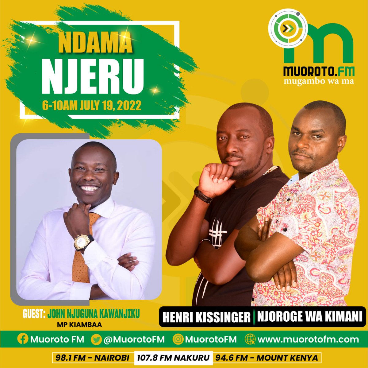 Call him "kagege" he is kiambaa001
#goodmorning #muorotofm #breakfast #trending 
Niwarahûkire?? #kawanjiku 
#tohaha