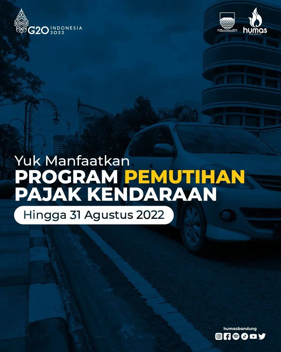 humasbandung_'s tweet photo. Sampurasun wargi Bandung!
Pemerintah Provinsi Jawa Barat memberikan layanan Pemutihan Pajak Kendaraan yang bisa dimanfaatkan oleh wargi Bandung loh!

#Bayarpajak #bapenda #humasbandung #bandungjuara https://t.co/nsT8V1TTJc