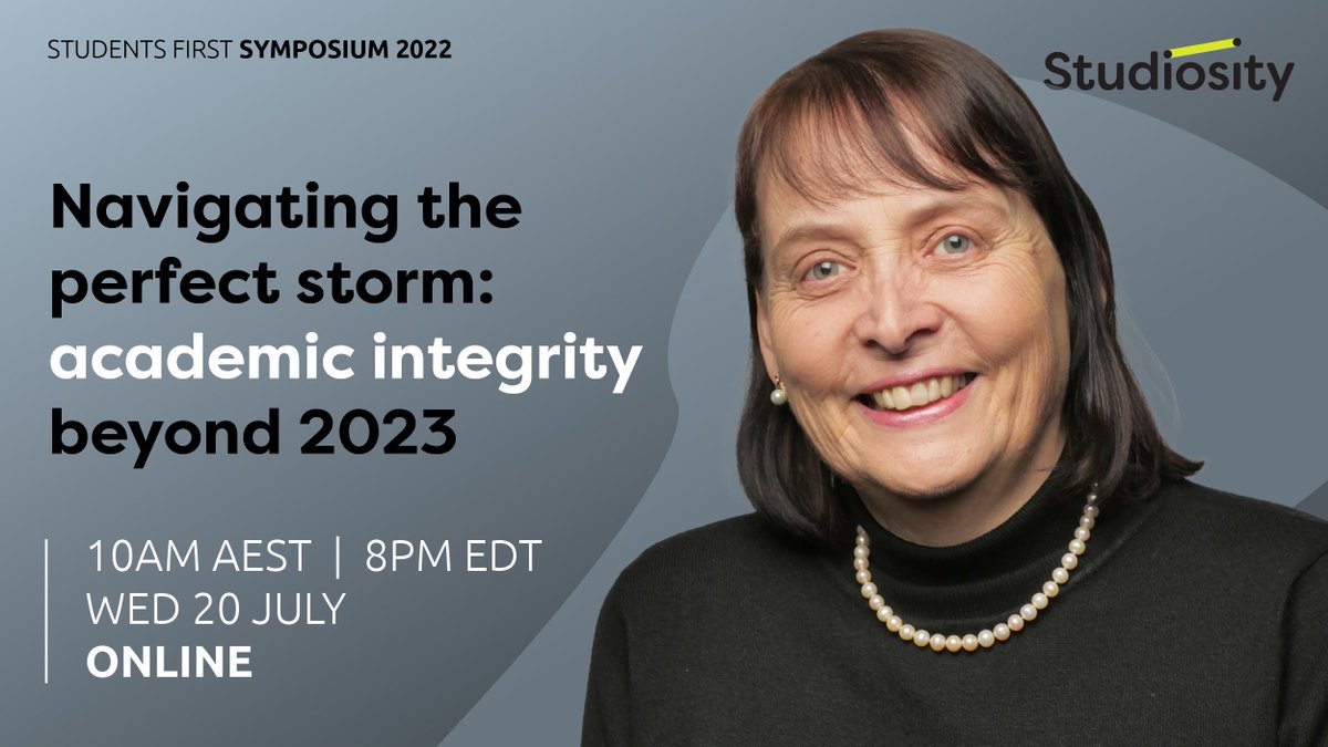 Studiosity (@studiosity) on Twitter photo Tomorrow 10am AEST - join the conversation about #academicintegrity along with hundreds of HigherEd colleagues, and your panel <a href="/DrCSlade/">Dr Christine Slade</a>, Prof <a href="/RowenaHarper79/">Rowena Harper</a>, and Dr @GuyCurtis10. Register: us02web.zoom.us/webinar/regist… Tomorrow 10am AEST - join the conversation about #academicintegrity along with hundreds of HigherEd colleagues, and your panel <a href="/DrCSlade/">Dr Christine Slade</a>, Prof <a href="/RowenaHarper79/">Rowena Harper</a>, and Dr @GuyCurtis10. Register: us02web.zoom.us/webinar/regist…