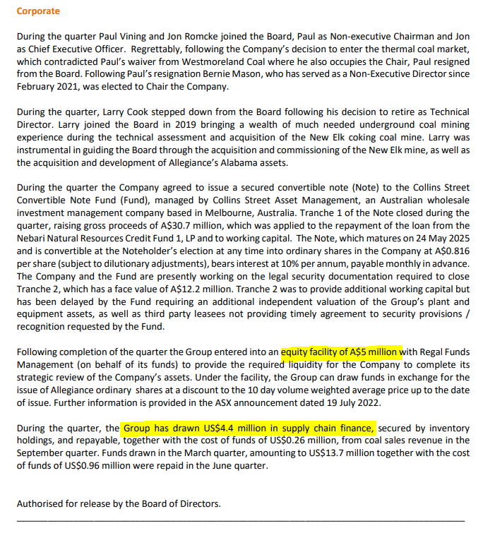 TwinTurboCe1ica's tweet photo. $AHQ $AHQ.AX down 67% today to 18c. The update is an ugly read IMHO. Appears they are pulling in finance from anywhere to fill holes. Hopefully for shareholders they can turn it around.
Unfortunately execution risk is real.
#CoalTwitter #ExecutionRisk https://t.co/6lq2orfevN