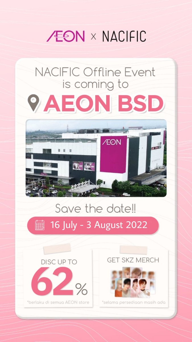 nacificcos's tweet photo. NACIFIC IS NOW AVAILABLE AT AEON MALL BSD ✨✨ https://t.co/mDNSSLV43e