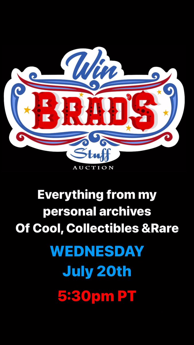 BradFanshaw's tweet photo. Join us Wednesday July 20th at 5:30pm PT
For the Live Instagram auction it will all happen on @bradley_fanshaw https://t.co/POr0gj1n1O