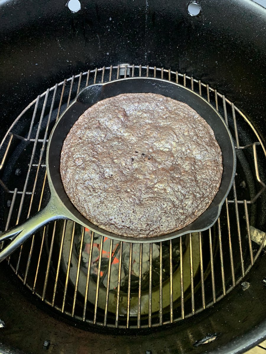 darinchartier's tweet photo. The @PitBarrelCooker is so versatile I made desert on it tonight. Dark chocolate brownies cooked in the barrell, topped with Peg’s homemade Mason Jar Strawberry Ice Cream and a dab of whipped cream on the side. YUM! https://t.co/FFxZGjrAz2