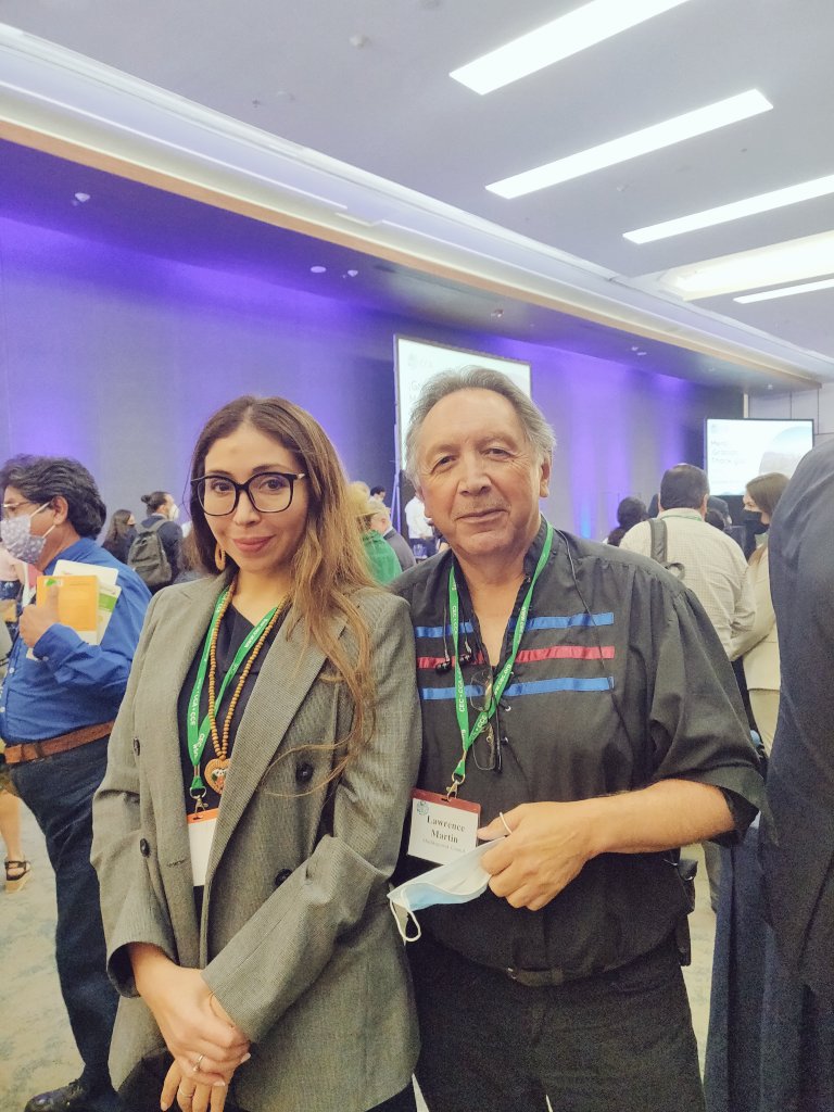 YolandaGatita's tweet photo. It was an honour to meet H.E. Lawrence Martin, Grand Chief of Mushkegowuk Council, at #CEC29 We talked about First Nations, Métis &
Inuit knowledge, cultural beliefs & traditional
practices #IndigenousPeoples @CECweb @CCA_Espanol @environmentca @EmbCanMexico @CanadaArctic 🌎🇨🇦 https://t.co/3uywdchPFm