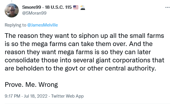 SMoran99's tweet photo. @TheFreds @JamesMelville Nailed it! 

An agenda that involves central control over everything, especially our lives. https://t.co/Fwcj0WfEFa