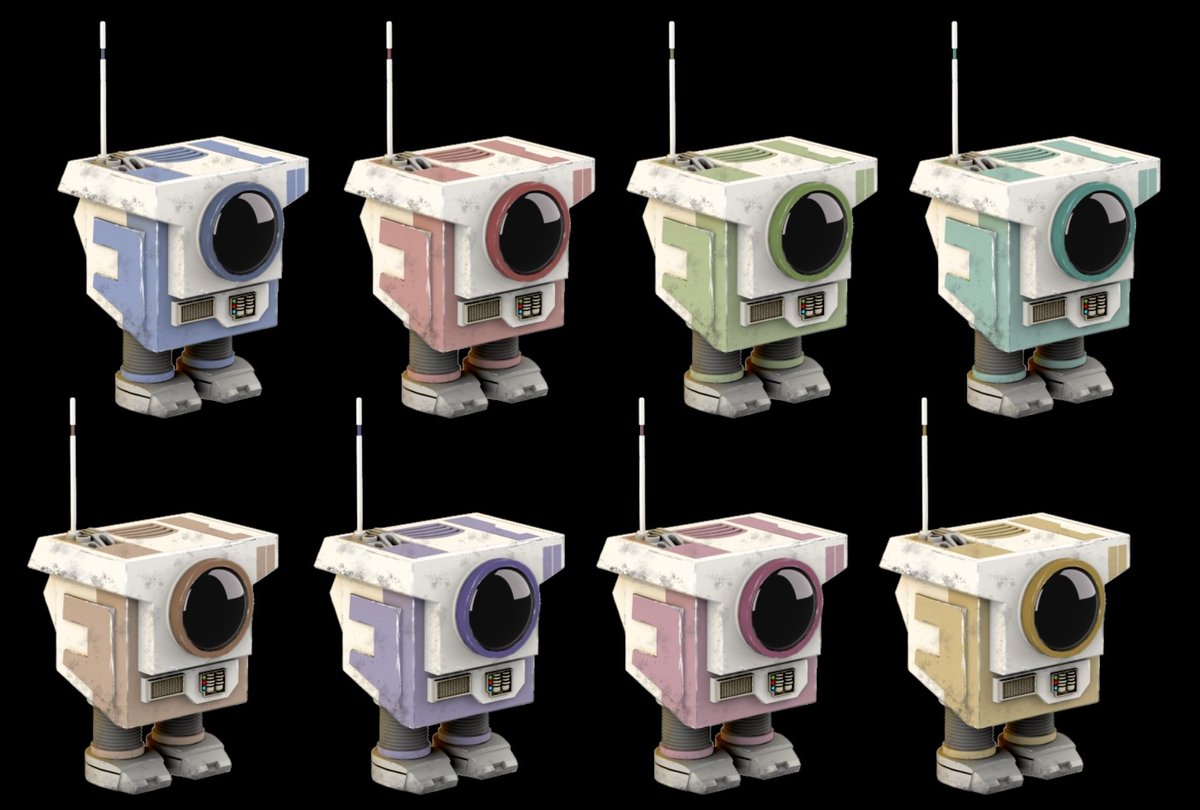 RiskyPixels's tweet photo. My CH-NK droid (a portable gonk backpack) is likely going to be the first droid I build on my #droidbuilding journey, you've seen it before but I think it's finally at a place I'm happy with. Time to make it print ready! #StarWars #droids
Which color would you choose? https://t.co/iJcgng1ewF