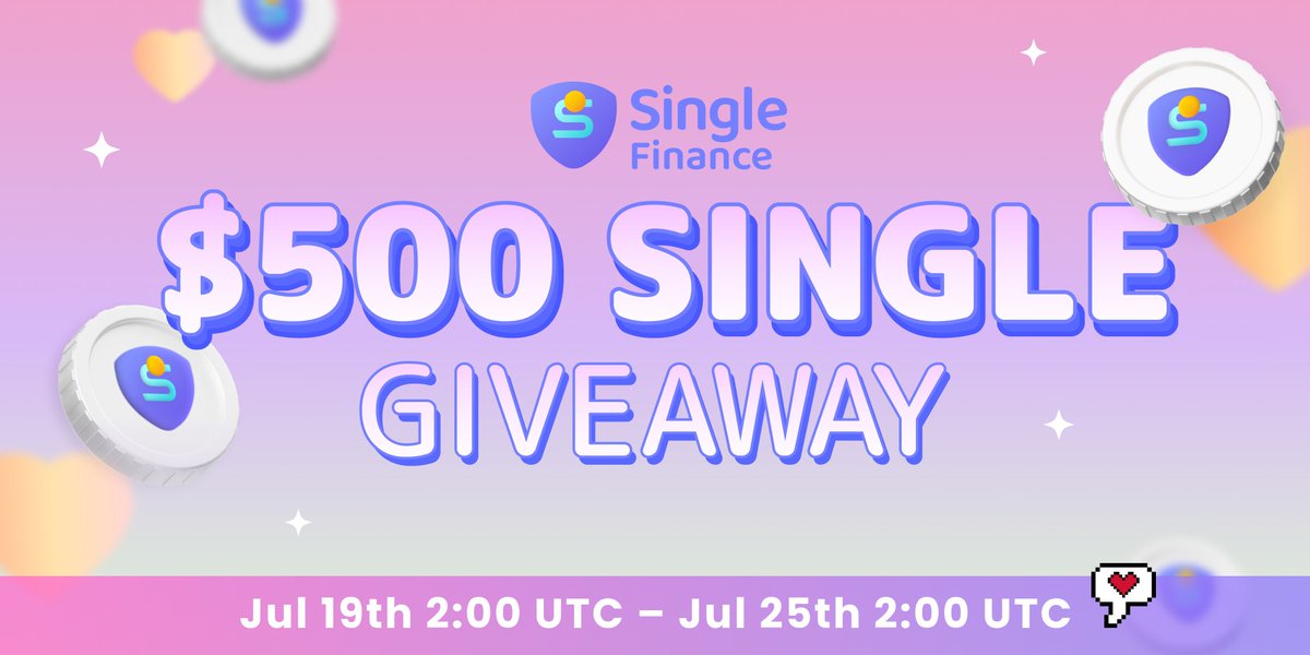 To celebrate SINGLE launched on #Fantom, there is $500 #airdrop 🥳
5 winners who completed the actions can get $100 of $SINGLE each 😍
1⃣ Follow 
2⃣ Retweet and tag 1 friend
3⃣ Join TG t.me/singlefinanceo…
4⃣ Comment with your favorite things about #SingleFinance