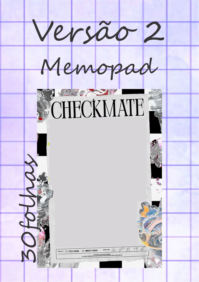 FANKIT ITZY CHECKMATE 

Fankit SF9 THE WAVE
 
 R$13,00
 
5 Polaroids
1 Chaveiro
1 Postcards
1 Marca Pagina 
+brindes

Memopad 30 folhas 
R$5,00

Shopee: shopee.com.br/product/407235…

para duvidas chame na DM 

#ITZY #MIDZY 
<a href="/ITZYofficial/">ITZY</a>

#ITZY_CHECKMATE
#ITZY_SNEAKERS
#ITZYComeback