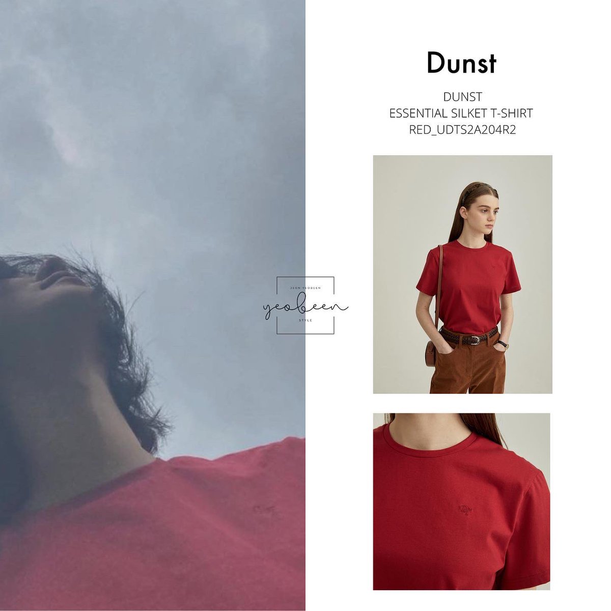 yeobeenstyle's tweet photo. 220616 | IG UPDATE of Jeon Yeobeen
💫 DUNST
👚 ESSENTIAL SILKET T-SHIRT RED_UDTS2A204R2 
🏷 45, 000 won
🔗: https://t.co/WnM0SAfdKK
📱: https://t.co/uFUOMac93u

#jeonyeobeen #전여빈 #jeonyeobeenstyle #전여빈스타일 https://t.co/sy1HlVxBLG