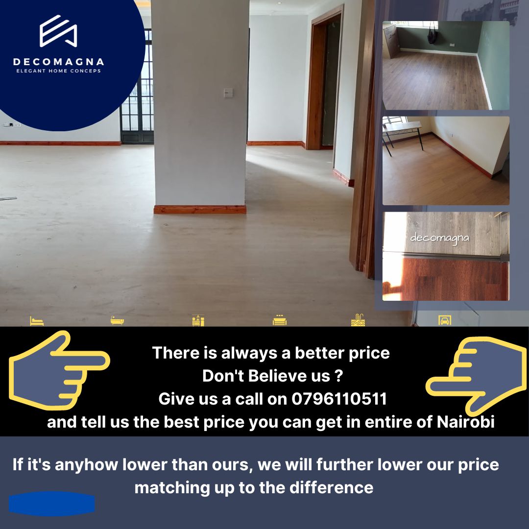 DecomagnaKenya's tweet photo. Our focus at QUICK-STEP DECOMAGNA LTD is to give you the most worthwhile experience, when purchasing Laminate Flooring in the Kenyan market.
 With our Price Promise Guarantee we intend to gain the trust and happiness of our customers, the source of our pride and joy! 🙂🙂🏡🏚️ https://t.co/jwalfRlDwP