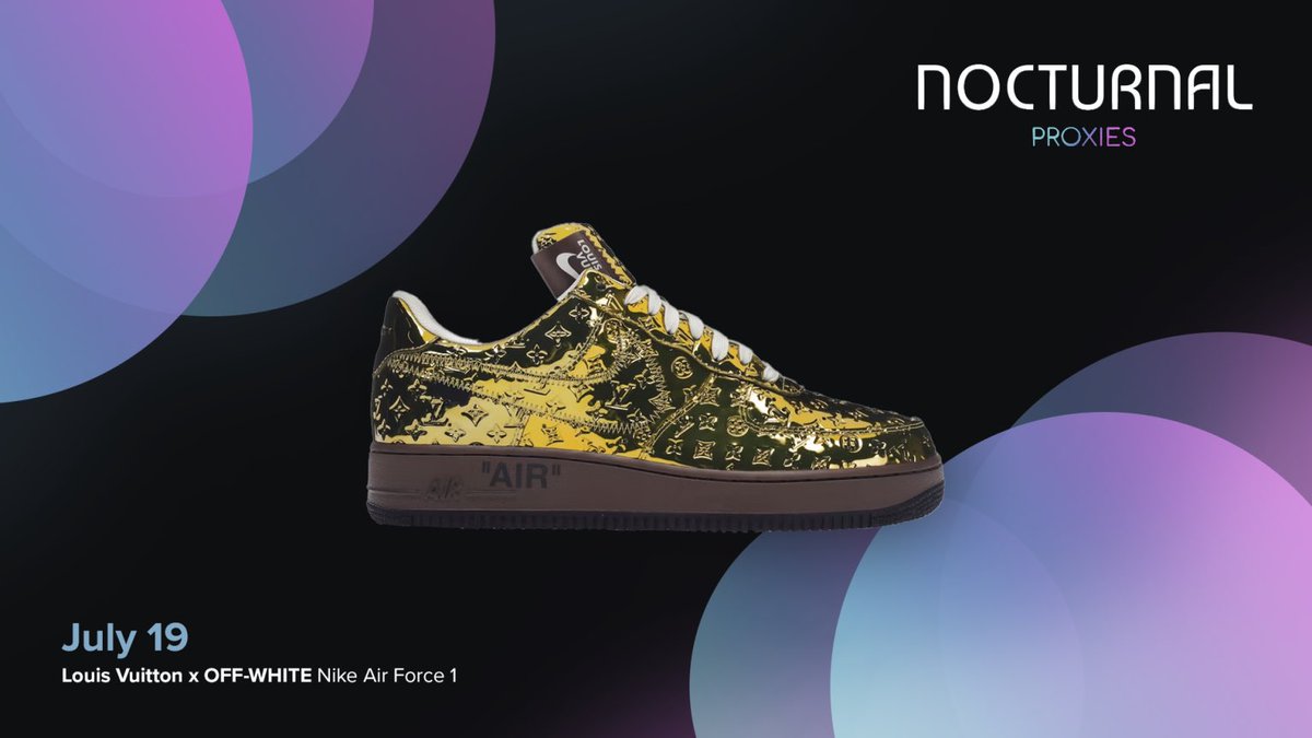 **Louis Vuitton Air Force 1 tomorrow!**

⦁Use code **LV41** for 41% off Nocturnal Cyan

👉Cyan performs very well and has speeds that are comparable to ISPs, load up now to get ready for Louis Vuitton Air Force 1! 🔥

🌎nocturnalproxies.com

Good luck #NocFam