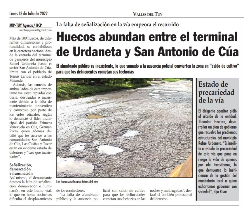 #LaDenuncia/ Aló, alcalde @JonatanAHerrera ? ¿Qué Tik Tok haría usted acá? Más de 500 huecos en unos pocos kilómetros. #PobrePueblo