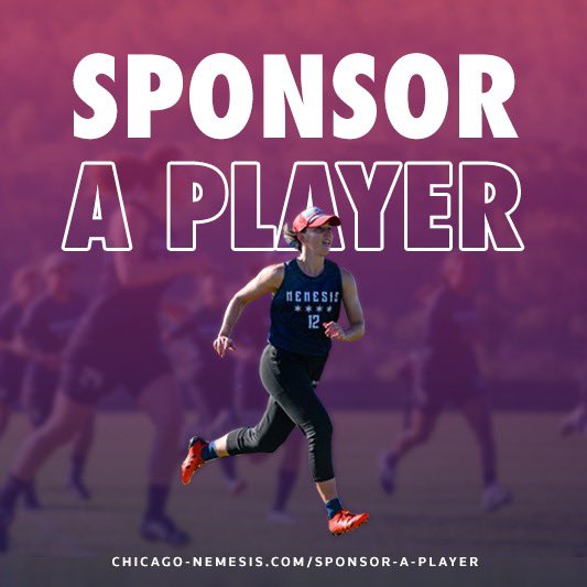 Nemesis's 2022 Player Sponsorship Program is now live! Support the team by sponsoring a player of your choice and you’ll hear directly from your sponsored player throughout the season. Deadline is August 10. chicago-nemesis.com/sponsor-a-play…