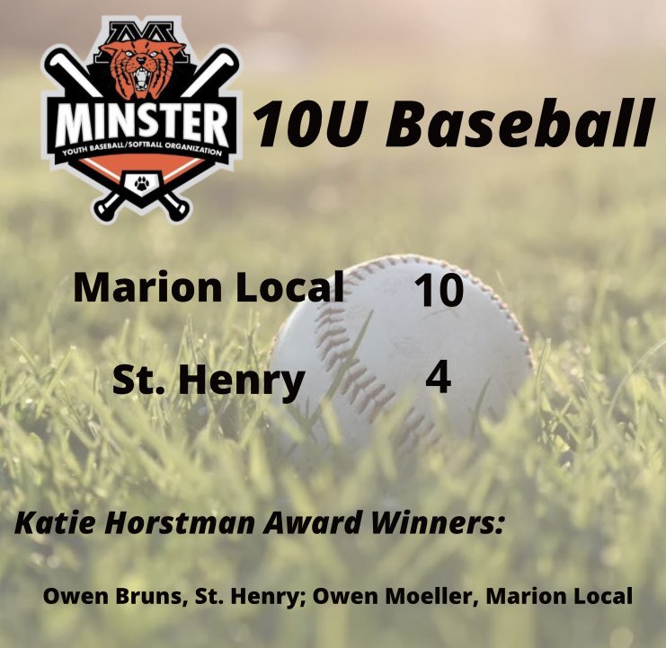 PlayBallMinster's tweet photo. 10U Baseball Semi Final… https://t.co/IWHU1XfaDZ