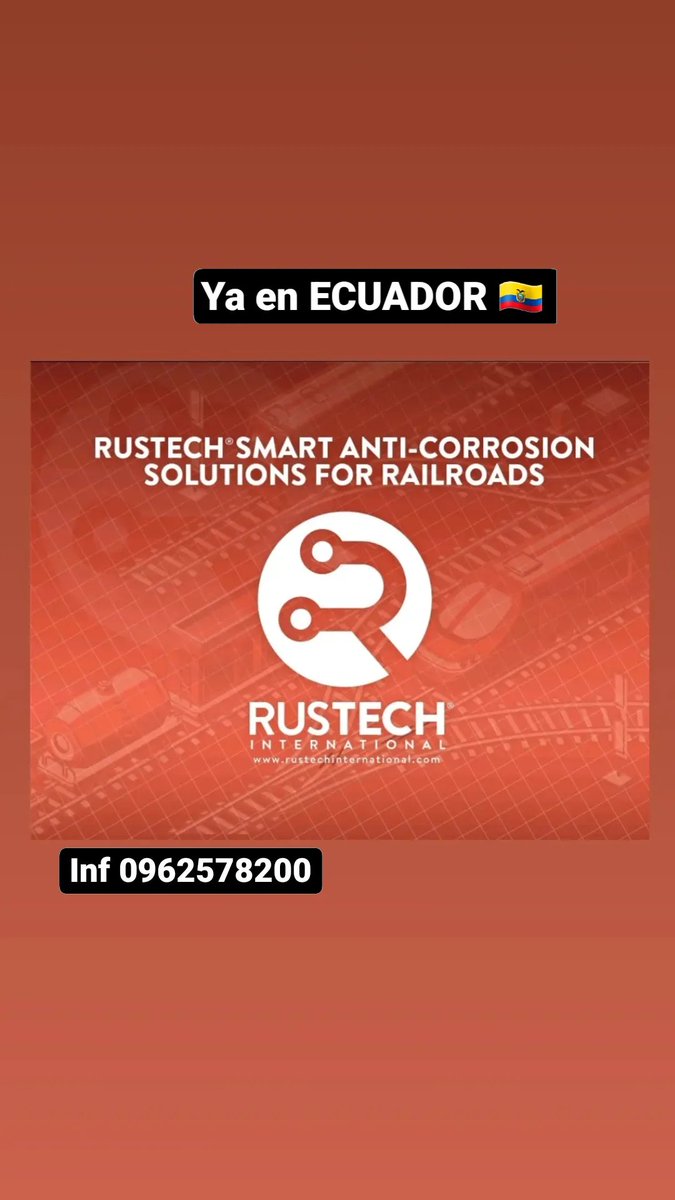 JuanSeb19868990's tweet photo. #Rustech ya en Ecuador. El mejor dispositivo anticorrosivo del mundo. 
Pregunte, pregunte. https://t.co/v70TlSYfBH