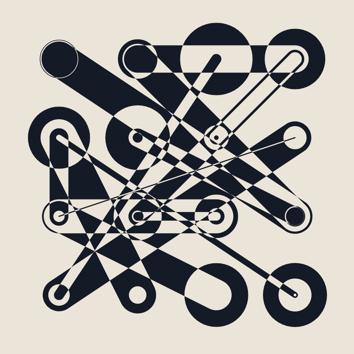 0xTechno's tweet photo. It's just a series of tubes. 🖤

#p5js https://t.co/OOwOjcV4yn