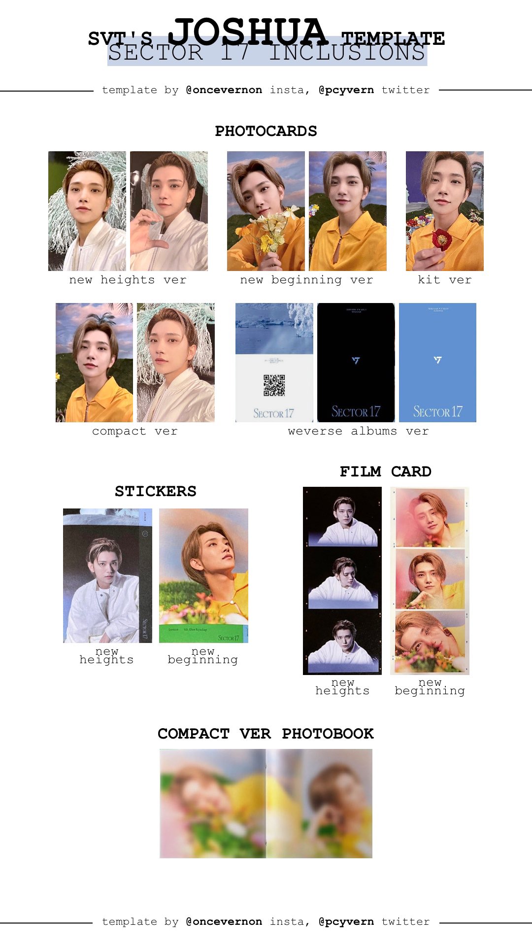bella on Twitter "ot13 templates for seventeen sector 17 non photocard