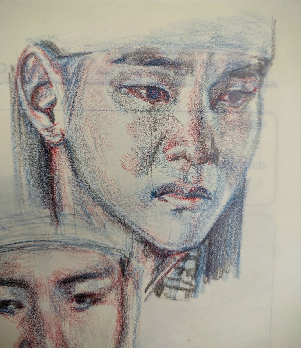 jigoro81500061's tweet photo. Emotion study: sad
Hi! Sorry for that weird sticker, I drew these in an old receipt paper and some personal information was showing in the photo, so I have to cover it.
Anyway, I hope you like it ^^

#colorpencil #pencilsketch #emotionstudy #jisoo #taehyung #sad @jigoro81500061 https://t.co/FtMGeEXE4c