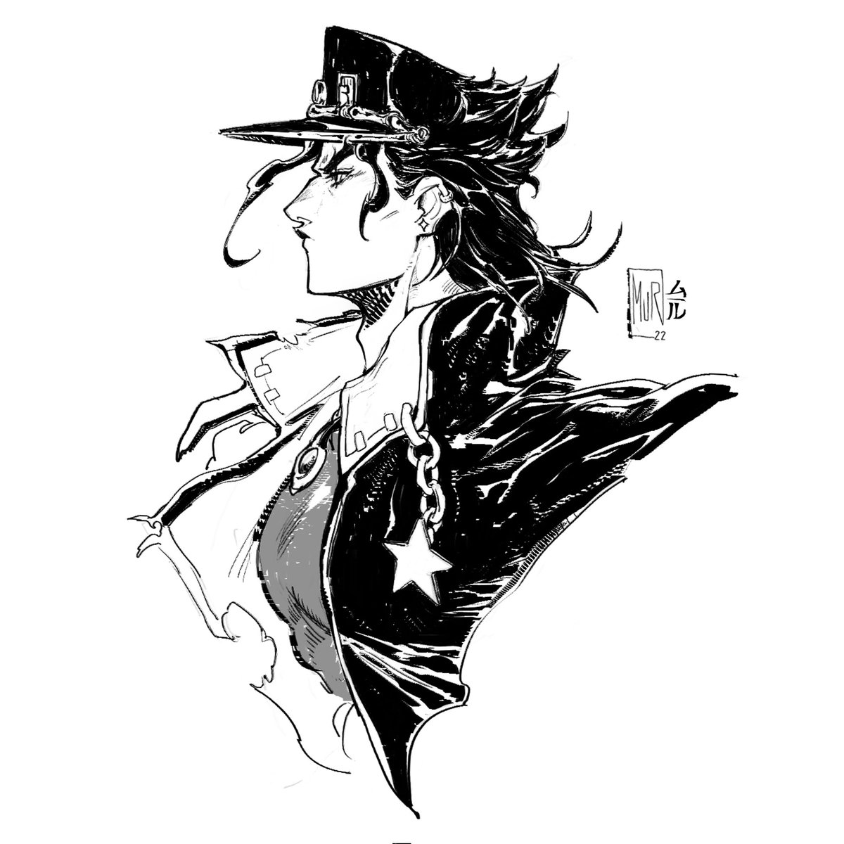exe_mur's tweet photo. My version of KuJo Jotaro 

#jojo_anime 
#Fanarts 
#jojo_anime https://t.co/FIBmGnljzs
