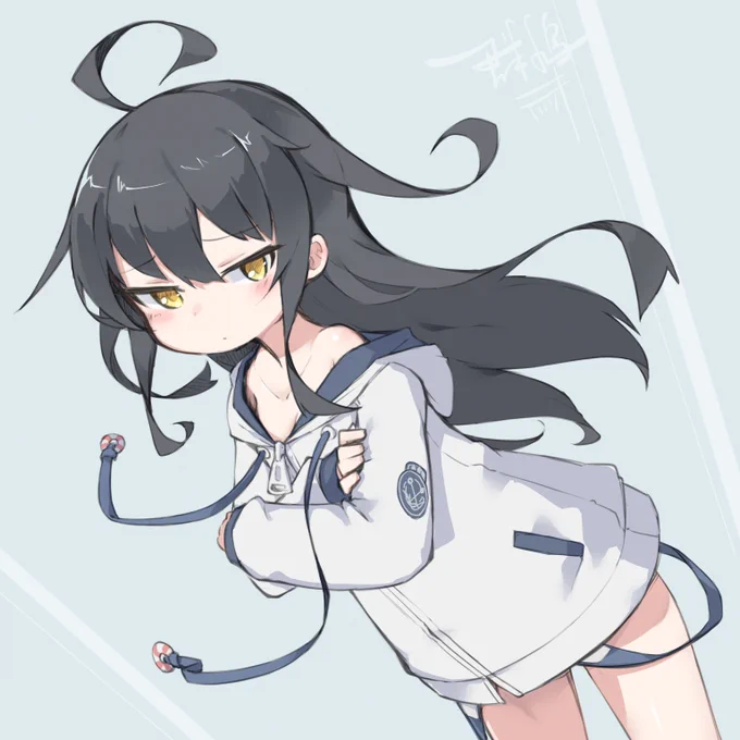 #三日月進水日 なので前描いたスク水みっかも再掲 