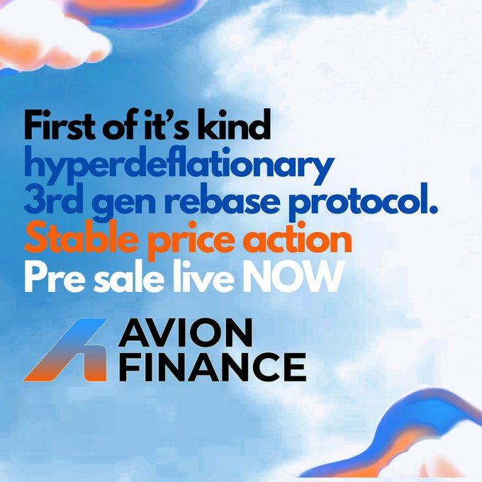 TheCoffeeBlock's tweet photo. If you think the market is starting to bottom, there is a DeFi presale going on with @AvionFinance 

$0.50 per $AVION &amp; launch will be $1 per token.  

The 1st ever rebase token using a liquidity manager to defend a trading range.  

Check WP &amp; links below to DYOR and access dApp https://t.co/5TbKH7JmHJ
