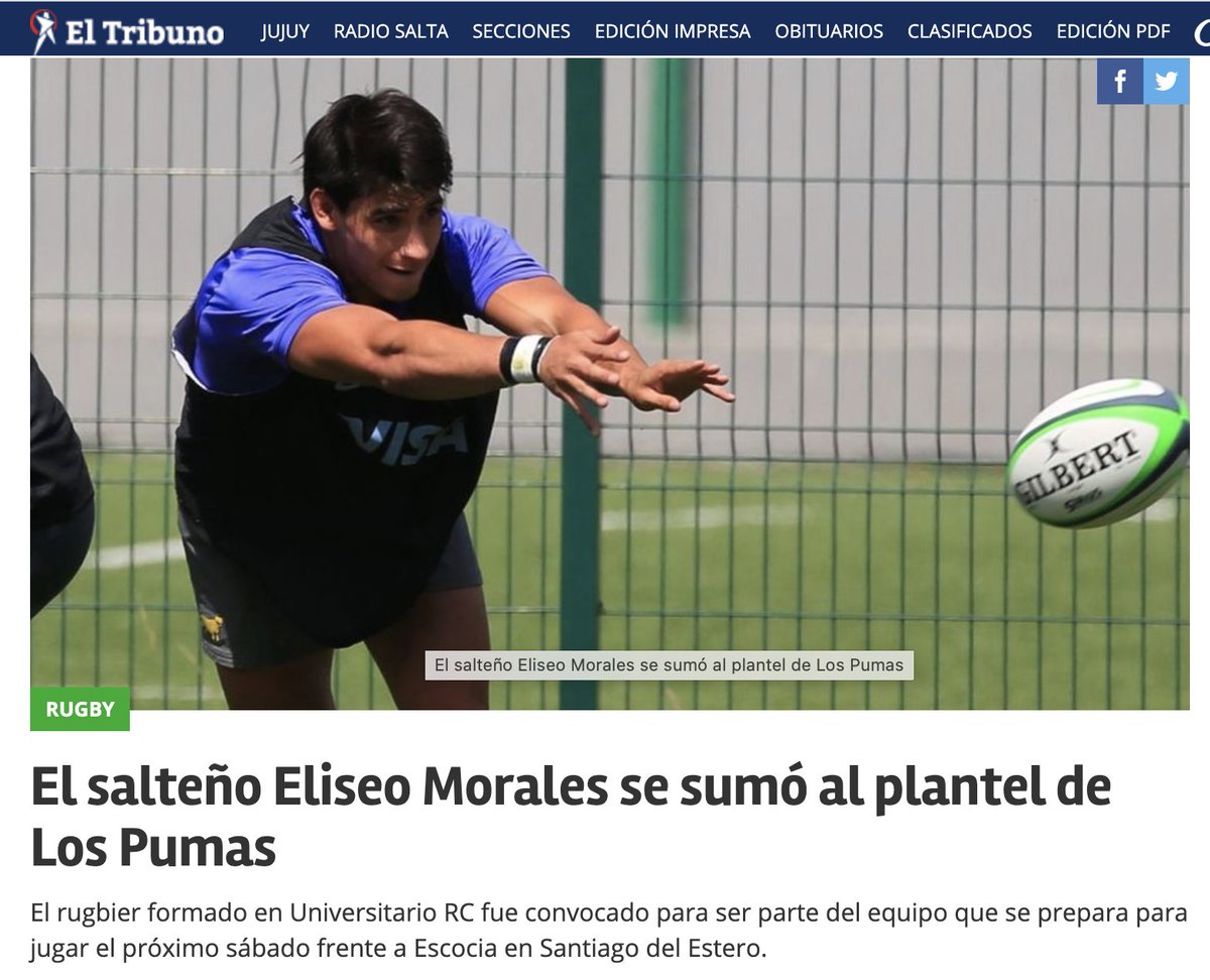 Convocaron a Eliseo Morales a <a href="/lospumas/">Los Pumas</a> 

1) Es por acá 👍🏼
2) Otro medioscrum de la @SLARugby 
3) Otro medioscrum que jugó en #CafeterosPro como Gonchi García.
4) Antes de la SLAR no estaba en los planes de ningún equipo nacional.

Ergo: la SLAR sirve y EMA es muy buen jugador