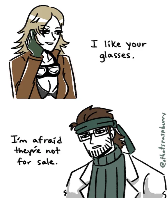 trying to flirt with naked snake like 