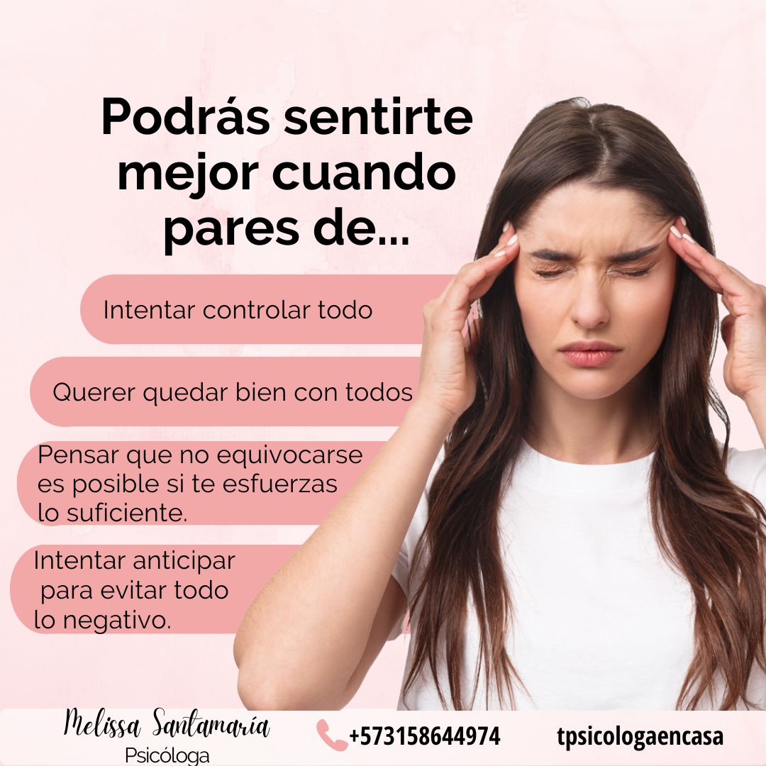 tpsicologancasa's tweet photo. La ansiedad y la necesidad de control siempre dan paso a la autoexigencia:

Querer hacerlo todo, y hacerlo bien, nos lleva a un perfeccionismo patológico, además hacer que nos preocupemos y nos angustiemos por todo.

#psicología #ansiedad #vivirconansiedad #medellin #sinansiedad https://t.co/VF6tyvhon7