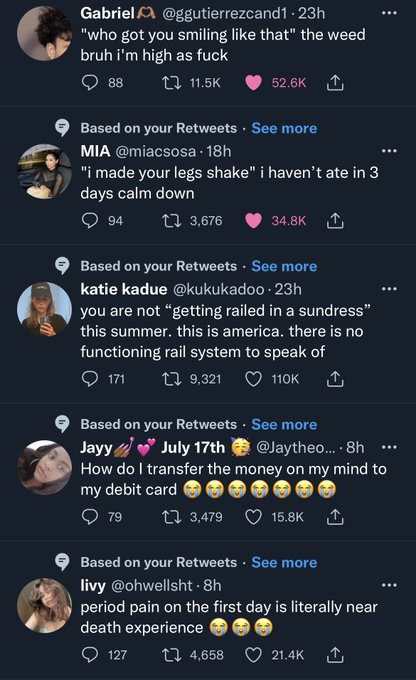 First page of my timeline is sending me rn 😂🥵🤩💁🏽&zwj;♀️🤦🏽&zwj;♀️👌🏼💯 https://t.co/1fmKZ8kxdA