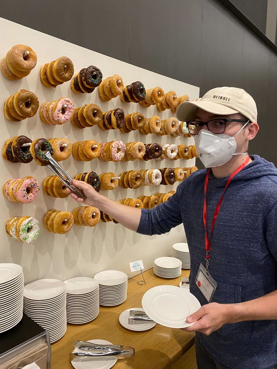 I’m at #NAACL2022 in Seattle! There is a donut wall at the conference! Come talk to me about grounded language and donuts.