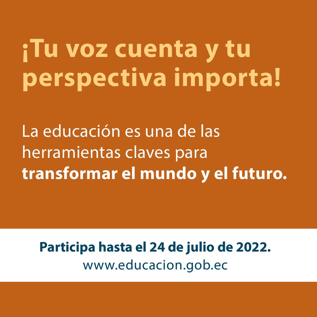 EducacionZ5_Ec's tweet photo. Necesitamos pensar y actuar juntos en la iniciativa #FuturosDeLaEducación: Aprender a transformarse. Tu aporte contribuye al trabajo de la Comisión Internacional de la @UNESCO_es para el debate mundial.
 
📌 Comunidad educativa ➡️ https://t.co/GY9leNlpUj https://t.co/PlBck8D2SI