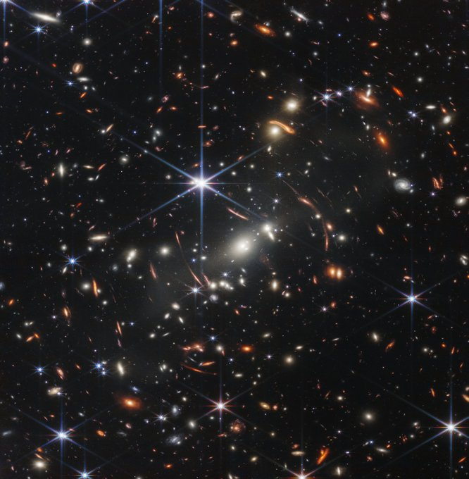 ANI's tweet photo. The first full-colour image from NASA's James Webb Space Telescope reveals the deepest ever view of the universe to date. It shows galaxies once invisible to us

(Source: NASA) https://t.co/Kwk79D1yWr