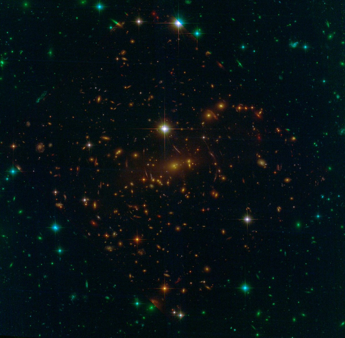 DrLupo's tweet image. For comparison, the image from Hubble vs the image of the same area from @NASAWebb. 🤩